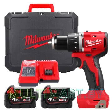 Дрель-шуруповерт Milwaukee M18 BLDDRC-402C (с 2-мя АКБ 4 Ач, кейс)